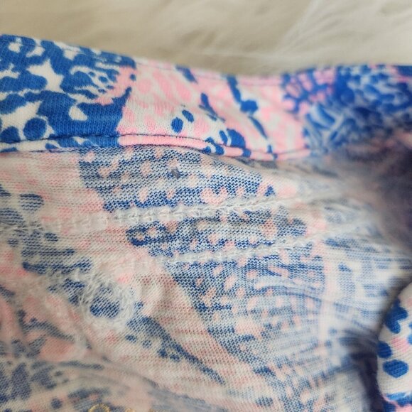 Lilly Pulitzer Kaia Knit Tunic Top Size XS Boca Blue Sea What I Sea - Picture 14 of 15